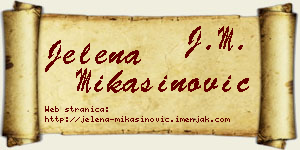 Jelena Mikašinović vizit kartica